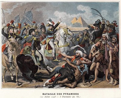 Kampanje (ekspedisjon) av Egypt (1798-1801): Slaget ved pyramidene, 21. juli av Unknown artist