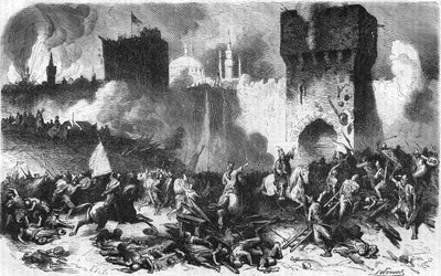 Capture of Constantinople by Mohamet II on 29 May 1453. av Unknown artist