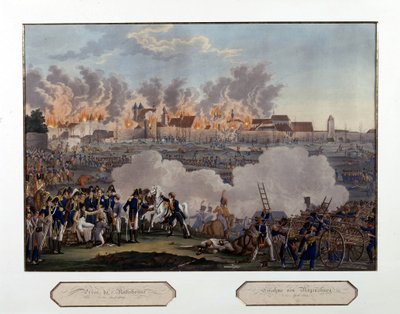 Erobringen av Regensburg, Napoleonskrigen, 23. april av Unknown artist