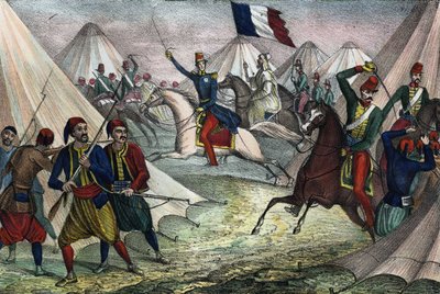 Fangst av Smalla av Abd-el-Kader i Algerie 16. mai 1843 av hertugen av Aumale. I "" Storia d