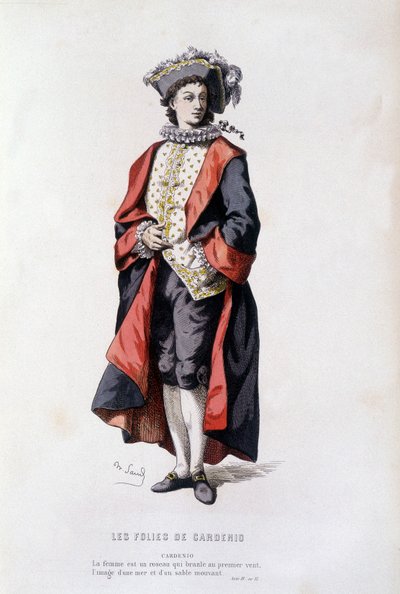 Cardenio i "" Cardenios dårskaper "" (av Pichou i 1629), i "" fransk teater på 1500- og 1600-tallet før Moliere "" av Edouard Fournier. av Unknown artist