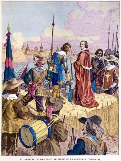 Kardinal Richelieu ved beleiringen av La Rochelle (1627 - 1628) av Unknown artist
