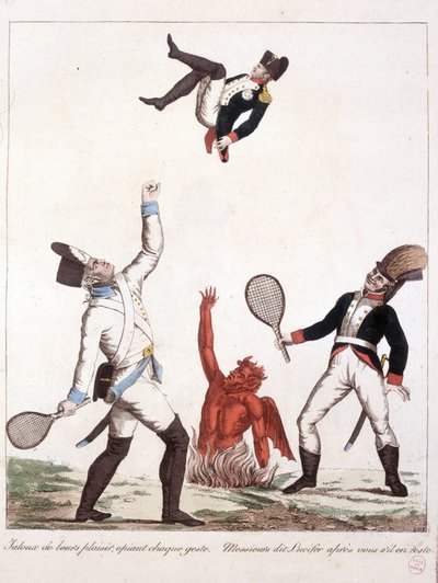 Tegneserie om Napoleon Bonaparte - i Napoleon I, karikaturer, dummysamling. 1814 - 1815. B.H.V.P. av Unknown artist