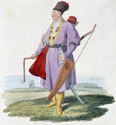 Sentralasiatisk kriger, deb. 1800-tallet av Unknown artist
