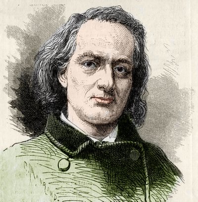 Charles Baudelaire (1821-1867), fransk forfatter etter Carjats bilde. av Unknown artist