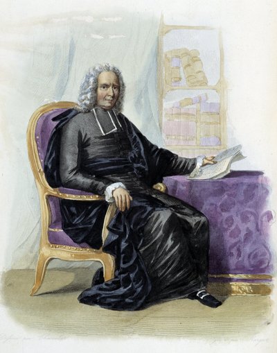 Charles Rollin (1661-1741), forfatter og historiker i Ed. Mennechet, "" Le Plutarque francais"" av Unknown artist
