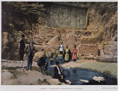 Chechan Alia, Shah Fath Ali og barna hans besøker et egyptisk monument av Unknown artist