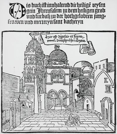 Den hellige gravs kirke i Jerusalem av Unknown artist