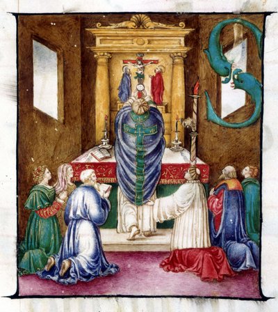 Jomfruens kirke kronet i Lodi. av Unknown artist