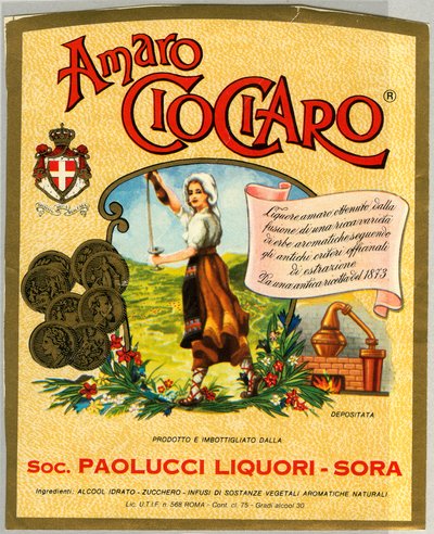 Ciociaro amaro alkoholreklame (kromolitografi, slutten av 1800-tallet) av Unknown artist