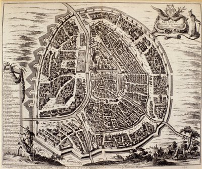 Bykart over Moskva på 1600-tallet. av Unknown artist