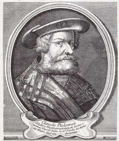 Claude Ptolemaios (v. 90 - v. 168), gresk astronom, matematiker og geograf. Gravering av 1800-tallet. av Unknown artist
