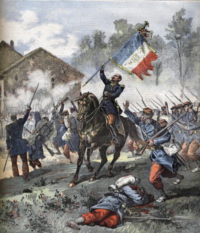 Oberst de Malleville døde i slaget ved Solférino 24. juni 1859. av Unknown artist