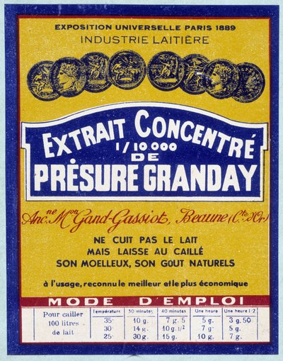 Konsentrert ekstraktetikett av Pressure Grande, sent på 1800-tallet av Unknown artist