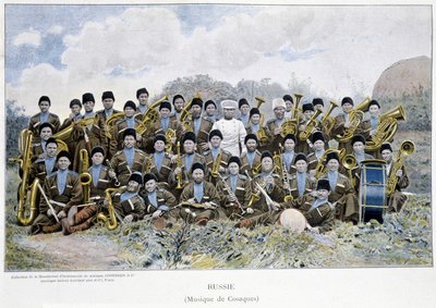 Cossack musikkorps i Russland på 1800-tallet. av Unknown artist