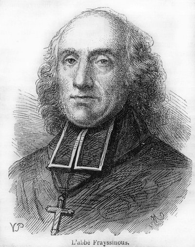 Grev Denis de Frayssinous (1765-1841), fransk prelat, biskop av Hermopolis, minister for kirkelige anliggender og offentlig instruksjon. Gravering fra 1844. av Unknown artist