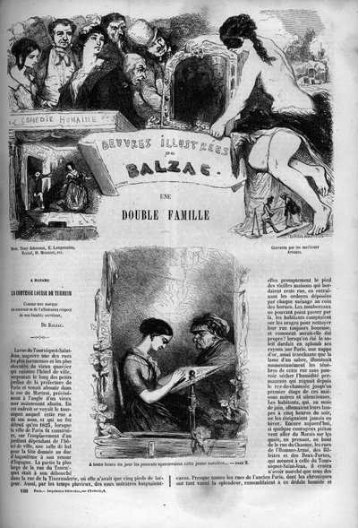 Cover for the novel “” A double family “” av Unknown artist