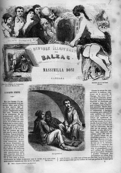 Omslag til romanen "" Massimilla Doni "" av Unknown artist