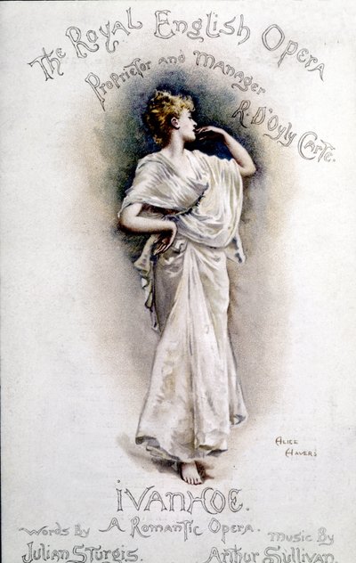 Cover av programmet til operaen "Ivanhoe" (etter Walter Scott) av den britiske komponisten Arthur Sullivan (1842-1900) 31. januar av Unknown artist