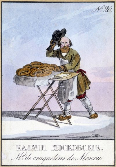 Krakkere fra Moskva på 1800-tallet. av Unknown artist