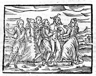 Dance with the Devil av Francesco Guaccio “” Compendium Maleficarum”” Milano 1608 av Unknown artist