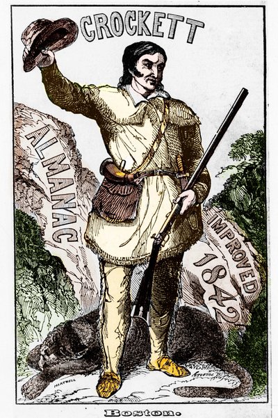 David Crockett (1786-1836), amerikansk pioner - Almanakk av Unknown artist
