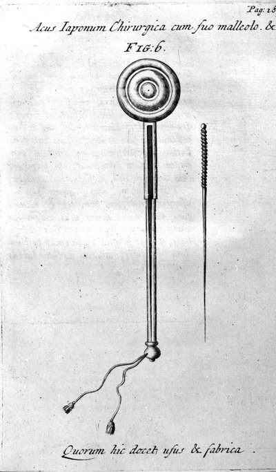 De Acupunctura av W.Ten Rhijn. London 1683. Første vestlige tekst som omhandler akupunktur. av Unknown artist