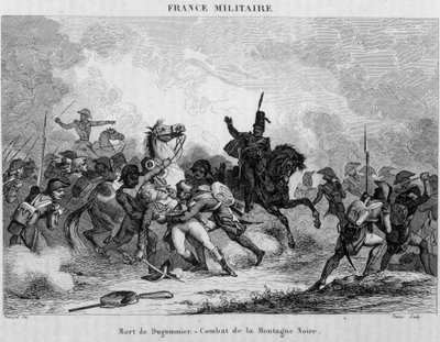 Death of Dugommier - Black Mountain-kamp mot spanjolene. av Unknown artist
