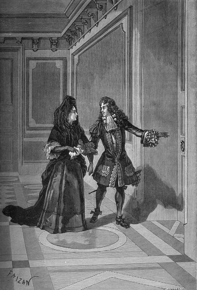 Death of Marie Therese (Marie-Therese), Queen of France, 30 July 1683: M. de la Rochefoucauld asking Madame de Maintenon (Francoise d