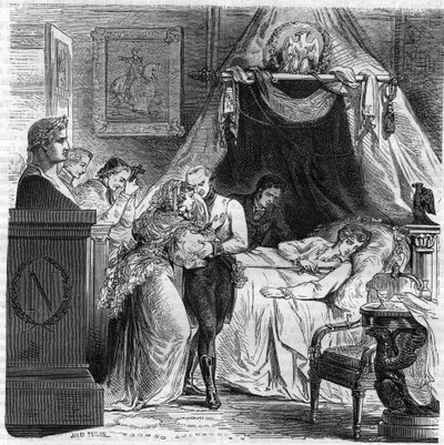 Death of Napoleon II, son of Napoleon I, Duke of Reichstadt (1811-1832). av Unknown artist