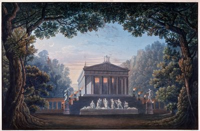 Dekorasjon for operaen "" Oper Olympia"" av Unknown artist
