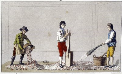 Innredning: et av stadiene i gulvbelegg av Unknown artist