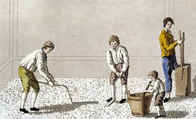 Dekor: et av stadiene i gulvbelegg av Unknown artist