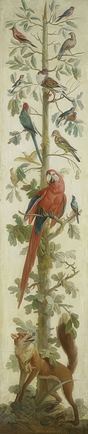 Dekorativ illustrasjon med dyr. 1760-1800 av Unknown