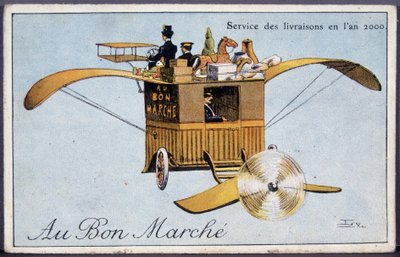 Leveringstjeneste i år 2000 - Bon Marché-merke, slutten av 1800-tallet av Unknown artist