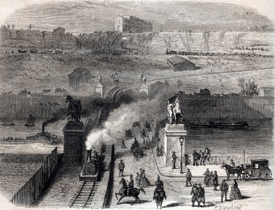 Demolition of the Trocadero in Paris in 1866 - Demolition of Tracadero in Paris in 1866 - av Unknown artist