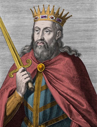 Denis av Portugal (bondekongen) - Denis I av Portugal (1261-1325) (bonden - kongetrubaduren - fedrelandets far - den liberale) Gravering av Unknown artist