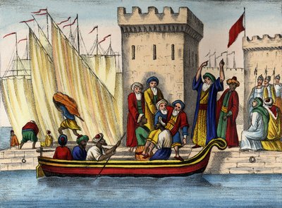 Avgang fra maurerne i Alger, etter koloniseringen av franskmennene av Unknown artist