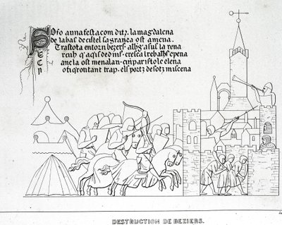 Ødeleggelse av Béziers av Unknown artist