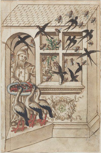 Ikke ha svaler under samme tak [fol. 40 recto], ca. 1512–1514 (penn og blekk) av Unknown Artist