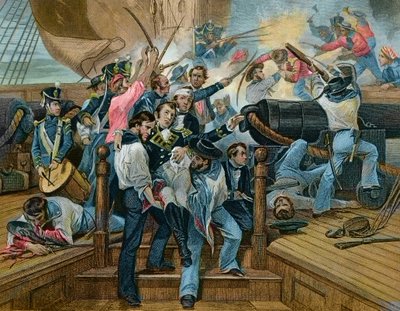 Don't Give Up the Ship - Anglo-Amerikansk krig, USA av Unknown artist