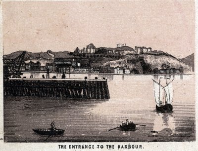 Dover, England: Entrance to the harbour (harbor) of Dover. in “” The world illustrates 168 views”” Undated (late 19th century) av Unknown artist