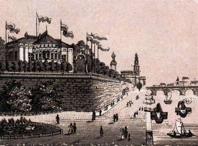 Dresden (Dresden), Germany: view of the Belvedere. in “” The world illustrates 168 views”” Undated (late 19th century) av Unknown artist