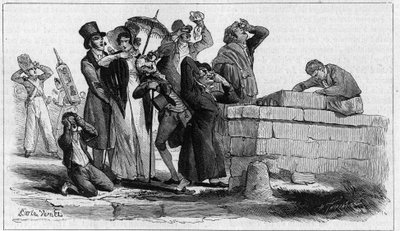 Eclipse lovers: the population of Paris observing the eclipse de Soleil of September 7 av Unknown artist