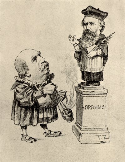 Eduard Hanslick (1825-1904) østerriksk musikkritiker, tilbad Brahms på en pidestall av Unknown artist
