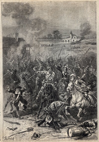 Egorgement of the Puritans - 1800-tallsillustrasjon for den historiske romanen "The Puritans of Scotland" (Old Mortality) av Walter Scott (1771-1832) av Unknown artist