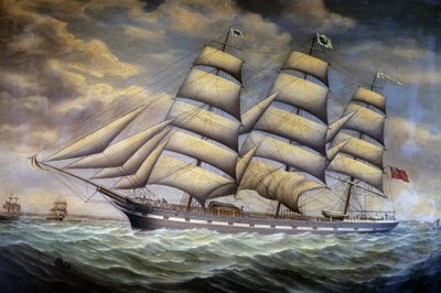 Engelsk klipper Elize Youlton””” Anonymt maleri fra 1800-tallet. Saint malo, bymuseum av Unknown artist