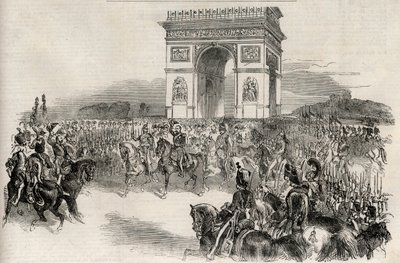 Entry of Napoleon III into Paris through the Arc de Triomphe on 2nd December 1852, engraving - L