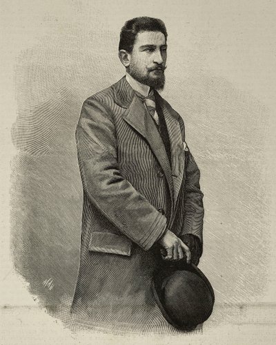 Eugenio Ruspoli (1866-1893), italiensk oppdagelsesreisende, fotografi av Angiolini fra L#39;Illustrazione Italiana, år XXI, nr. 16, 22. april av Unknown Artist