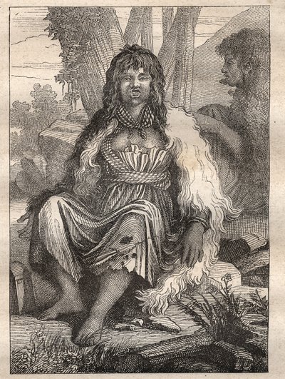 Expedition around the world (1785-1788) by Jean Francois Galaup de La Perouse (1741-1788): types of women of the port of the French (Alaska) - illustration taken from “” Les Grands Mariners du 18th century”” av Unknown artist
